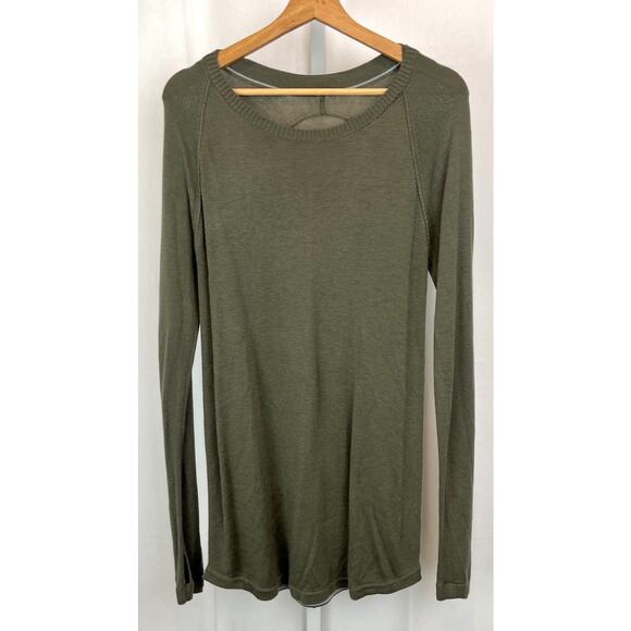 LULULEMON Sunshine Coast Long Sleeve Sweater Cashmere Blend Green Estimated - Picture 9 of 9
